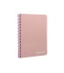 Cuaderno espiral liderpapel cuarto witty tapa dura 80h 75gr cuadro 4mm con margen color rosa