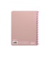 Cuaderno espiral liderpapel cuarto witty tapa dura 80h 75gr cuadro 4mm con margen color rosa