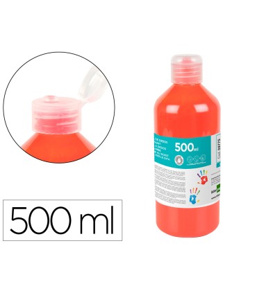 Pintura dedos liderpapel botella de 500 ml rojo