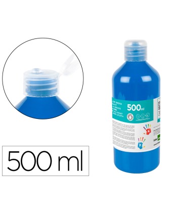 Pintura dedos liderpapel botella de 500 ml azul