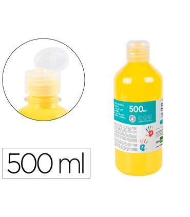 Pintura dedos liderpapel botella de 500 ml amarillo