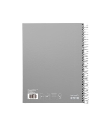 Cuaderno espiral liderpapel a5 micro jolly tapa forrada 140h 75 gr horizontal 5 bandas6 taladros colores surtidos