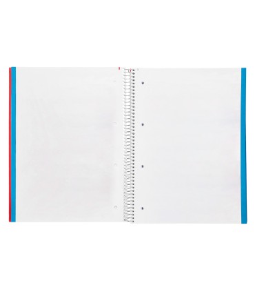 Cuaderno espiral liderpapel a4 micro jolly tapa forrada 140h 75 gr liso 5 bandas 4 taladros colores surtidos