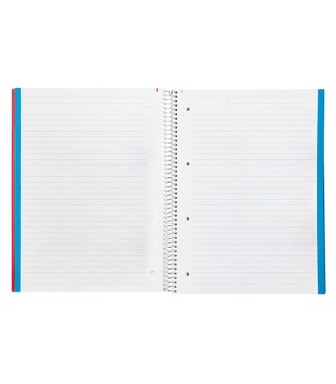 Cuaderno espiral liderpapel a4 micro jolly tapa forrada 140h 75 gr horizontal 5 bandas4 taladros colores surtidos