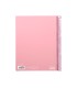 Cuaderno espiral liderpapel a4 micro jolly tapa forrada 140h 75 gr cuadro 5mm 5 bandas 4 taladros color rosa