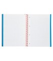 Cuaderno espiral liderpapel a4 micro jolly tapa forrada 140h 75 gr cuadro 5mm 5 bandas 4 taladros color azul