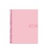 Cuaderno espiral liderpapel a5 micro crafty tapa forrada 120h 90 gr cuadro 5mm 5 bandas6 taladros color rosa