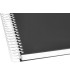 Cuaderno espiral liderpapel a5 micro crafty tapa forrada 120h 90 gr cuadro 5mm 5 bandas6 taladros color negro