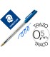 Boligrafo staedtler stick azul con capuchon