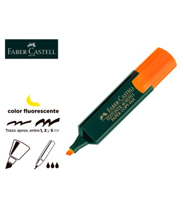 Rotulador faber fluorescente 48 15 naranja