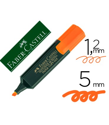 Rotulador faber fluorescente 48 15 naranja