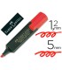 Rotulador faber fluorescente 48 21 rojo