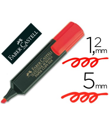 Rotulador faber fluorescente 48 21 rojo