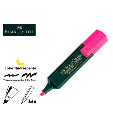 Rotulador faber fluorescente 48 28 rosa