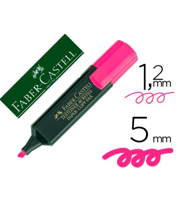 Rotulador faber fluorescente 48 28 rosa