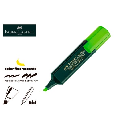 Rotulador faber fluorescente 48 63 verde