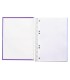 Cuaderno espiral liderpapel a5 micro crafty tapa forrada 120h 90 gr cuadro 5mm 5 bandas6 taladros color violeta