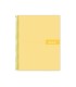 Cuaderno espiral liderpapel a5 micro crafty tapa forrada 120h 90 gr cuadro 5mm 5 bandas6 taladros color amarillo