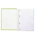 Cuaderno espiral liderpapel a5 micro crafty tapa forrada 120h 90 gr cuadro 5mm 5 bandas6 taladros color verde