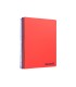 Cuaderno espiral liderpapel a5 micro wonder tapa plastico 120h 90g cuadro 5mm 5 bandas 6 taladros color rojo