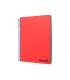 Cuaderno espiral liderpapel a5 micro wonder tapa plastico 120h 90g cuadro 5mm 5 bandas 6 taladros color rojo