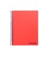 Cuaderno espiral liderpapel a5 micro wonder tapa plastico 120h 90g cuadro 5mm 5 bandas 6 taladros color rojo