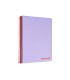 Cuaderno espiral liderpapel a5 micro wonder tapa plastico 120h 90g cuadro 5mm 5 bandas 6 taladros color violeta