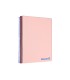 Cuaderno espiral liderpapel a5 micro wonder tapa plastico 120h 90g cuadro 5mm 5 bandas 6 taladros color rosa