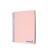 Cuaderno espiral liderpapel a5 micro wonder tapa plastico 120h 90g cuadro 5mm 5 bandas 6 taladros color rosa