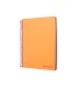 Cuaderno espiral liderpapel a5 micro wonder tapa plastico 120h 90g cuadro 5mm 5 bandas 6 taladros color naranja