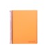 Cuaderno espiral liderpapel a5 micro wonder tapa plastico 120h 90g cuadro 5mm 5 bandas 6 taladros color naranja