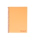 Cuaderno espiral liderpapel a5 micro wonder tapa plastico 120h 90g cuadro 5mm 5 bandas 6 taladros color naranja