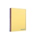 Cuaderno espiral liderpapel a5 micro wonder tapa plastico 120h 90g cuadro 5mm 5 bandas 6 taladros color amarillo