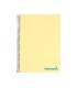 Cuaderno espiral liderpapel a5 micro wonder tapa plastico 120h 90g cuadro 5mm 5 bandas 6 taladros color amarillo