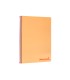 Cuaderno espiral liderpapel a4 wonder tapa plastico 80h 90gr cuadro 4mm con margen color naranja