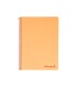 Cuaderno espiral liderpapel a4 wonder tapa plastico 80h 90gr cuadro 4mm con margen color naranja