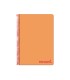 Cuaderno espiral liderpapel a4 wonder tapa plastico 80h 90gr cuadro 4mm con margen color naranja