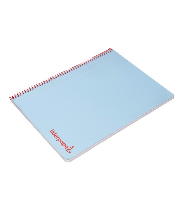 Cuaderno espiral liderpapel a4 wonder tapa plastico 80h 90gr cuadro 4mm con margen color azul