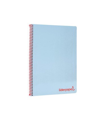 Cuaderno espiral liderpapel a4 wonder tapa plastico 80h 90gr cuadro 4mm con margen color azul