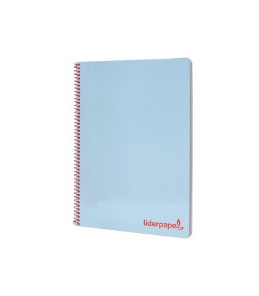 Cuaderno espiral liderpapel a4 wonder tapa plastico 80h 90gr cuadro 4mm con margen color azul