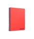 Cuaderno espiral liderpapel a4 micro wonder tapa plastico 120h 90 gr cuadro 5 mm 5 bandas 4 taladros color rojo