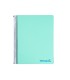 Cuaderno espiral liderpapel a4 micro wonder tapa plastico 120h 90 gr cuadro 5 mm 5 bandas 4 taladros color verde