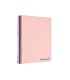 Cuaderno espiral liderpapel a4 micro wonder tapa plastico 120h 90 gr cuadro 5 mm 5 bandas 4 taladros color rosa