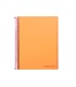 Cuaderno espiral liderpapel a4 micro wonder tapa plastico 120h 90 gr cuadro 5 mm 5 banda4 taladros color naranja