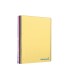 Cuaderno espiral liderpapel a4 micro wonder tapa plastico 120h 90 gr cuadro 5 mm 5 banda4 taladros color amarillo