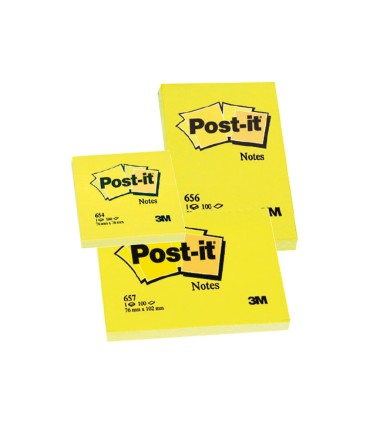 Bloc de notas adhesivas quita y pon post it 76x76 mm con 100hojas