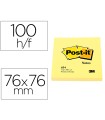 Bloc de notas adhesivas quita y pon post-it 76x76 mm con 100hojas