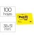 Bloc de notas adhesivas quita y pon post it 38x51 mm con 100 hojas 653e