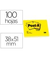 Bloc de notas adhesivas quita y pon post-it 38x51 mm con 100 hojas 653e