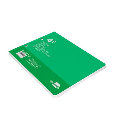 Recambio liderpapel cuarto apaisado 100 h 2tca 06 cuadro 3 mm 2 taladros con margen